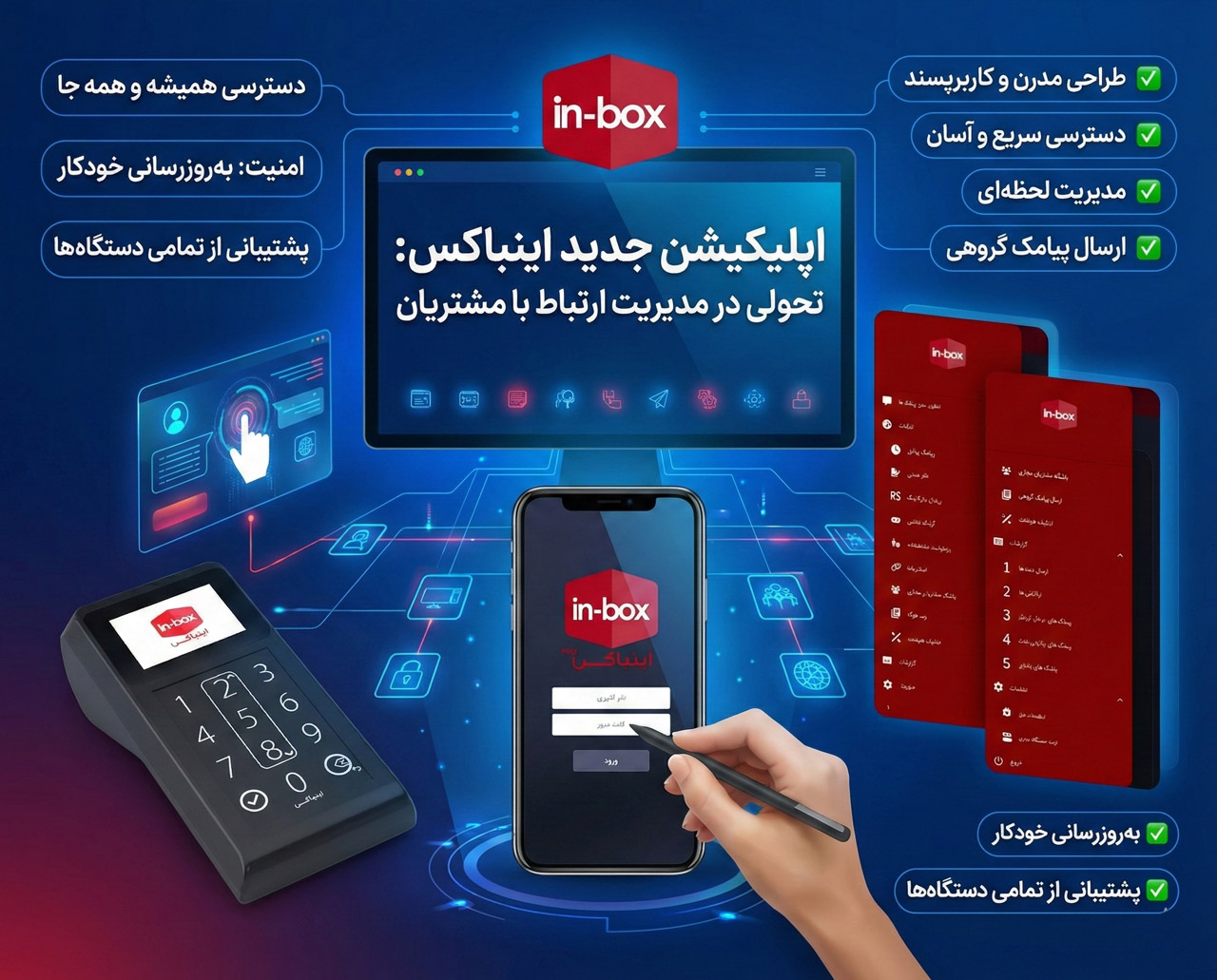 اپلیکیشن پنل کاربری اینباکس