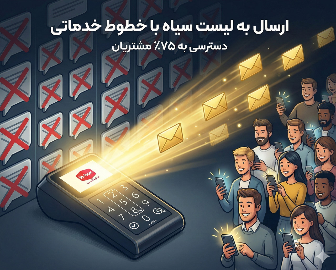 ارسال پیامک به لیست سیاه